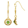1928 Jewelry Round Ornate Crystal Dangle Earrings