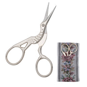 14K Gold Dipped Crane Bird Designed Scissors With Pouch