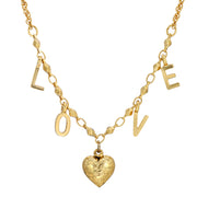 Heart L O V E 16 Inch Necklace
