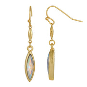 Aurore Boreale Classic 14k Gold Dipped Navette Crystal Wire Drop Earrings