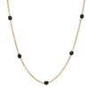 1928 Jewelry Minuit Black Glass Beaded Link Necklace 24