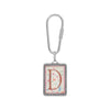 1928 Jewelry Pink Floral Motif Initial Carabiner Key Chain