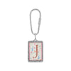 1928 Jewelry Pink Floral Motif Initial Carabiner Key Chain