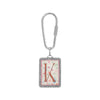 1928 Jewelry Pink Floral Motif Initial Carabiner Key Chain