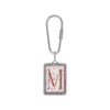 1928 Jewelry Pink Floral Motif Initial Carabiner Key Chain