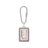 1928 Jewelry Pink Floral Motif Initial Carabiner Key Chain