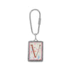 1928 Jewelry Pink Floral Motif Initial Carabiner Key Chain