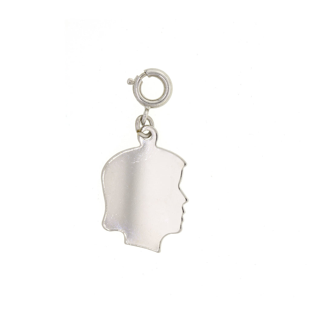 1928 Jewelry Engravable Girl Silhouette Charm