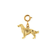 Gold Golden Retriever Dog Charm