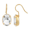 1928 Jewelry Oval Crystal Wire Drop Earrings
