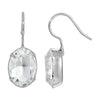 1928 Jewelry Oval Crystal Wire Drop Earrings