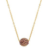 1928 Jewelry Amethyst Crystal Pave Spinning Ball Pendant Necklace 16