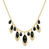 1928 Jewelry Black Teardrop Crystal Necklace 16