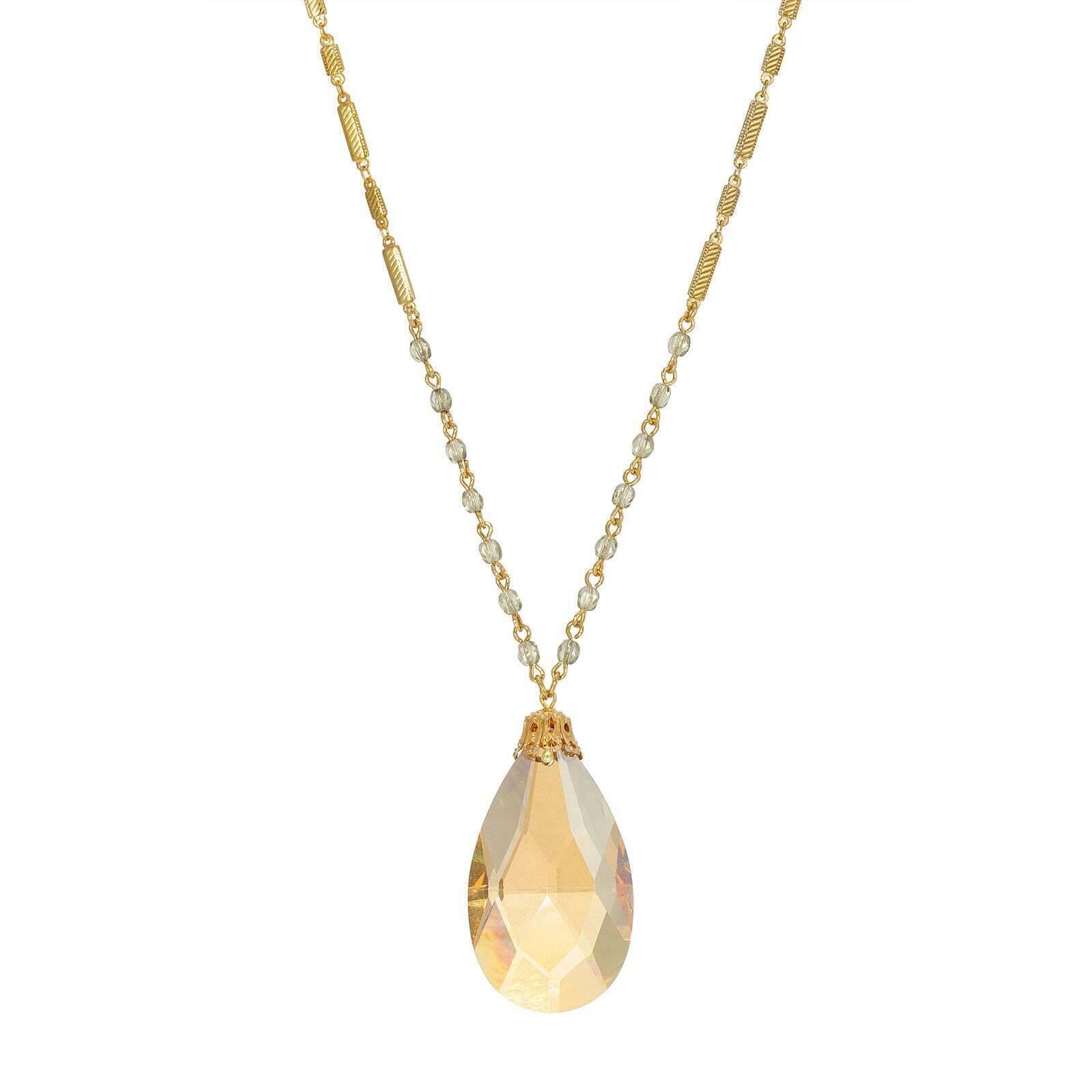 1928 Jewelry Light Colorado Briolette Pendant Necklace 30"