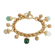 Semi Precious Gemstones Toggle Bracelet
