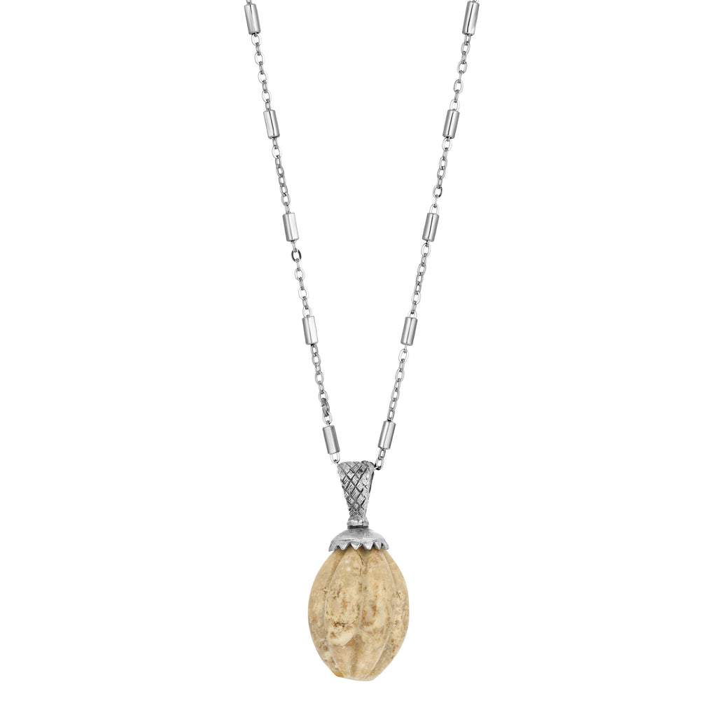 1928 jewelry semi precious bead pendant necklace 26