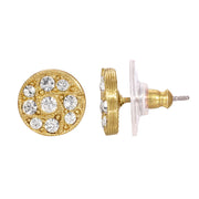 Petite Round Crystal Accent Stud Earrings