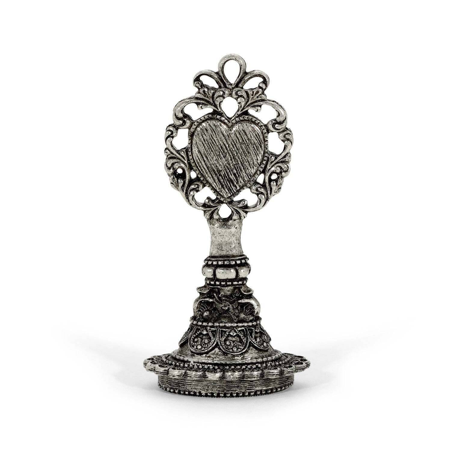 1928 Jewelry Filigree Heart Wax Seal Stamp