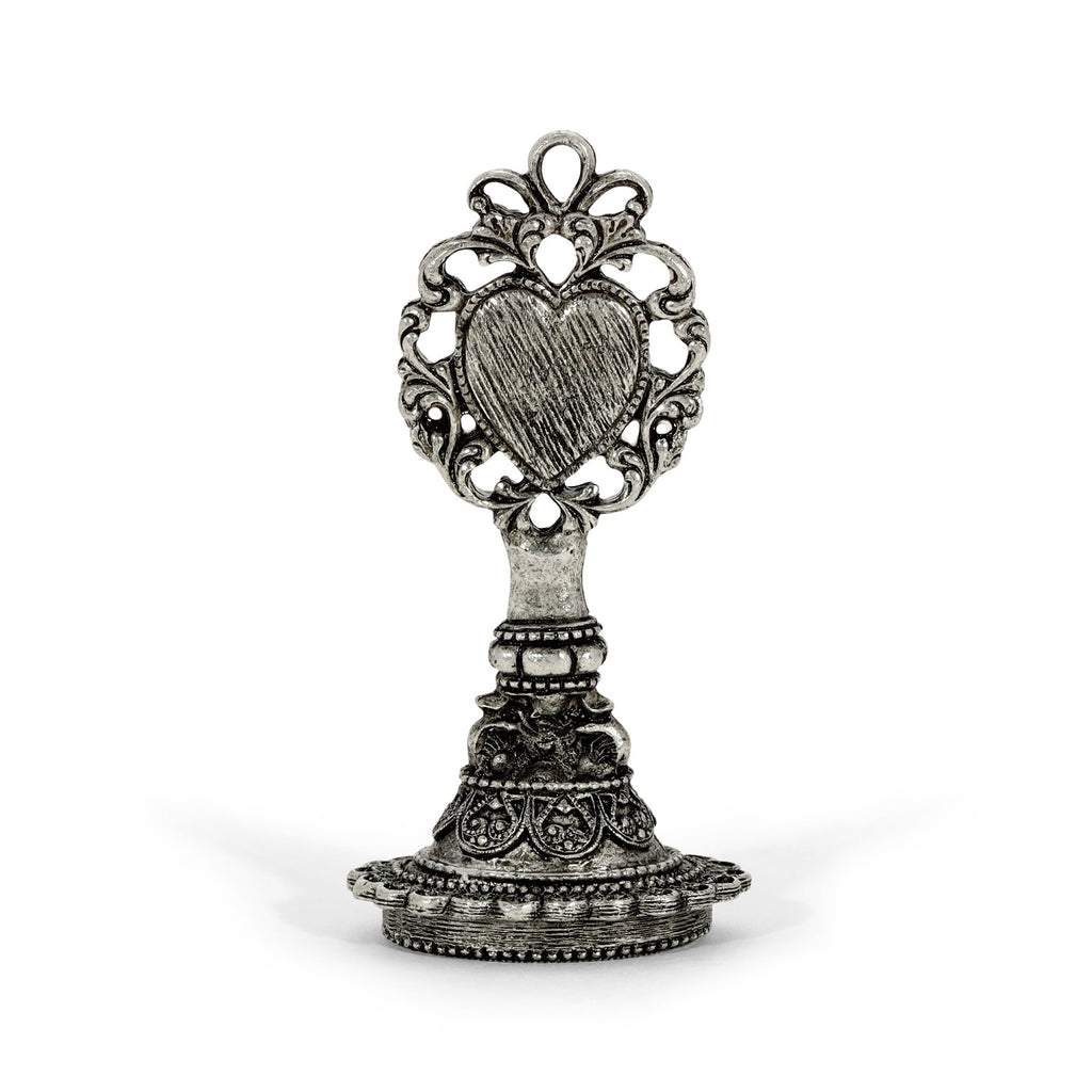 Antiqued Pewter Heart Wax Stamp