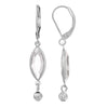 1928 Jewelry Euro Clear Crystal Fluted Bead Dangle Earrings
