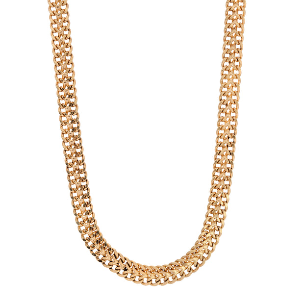 Double Curb Chain Necklace 16" + 3" Extender