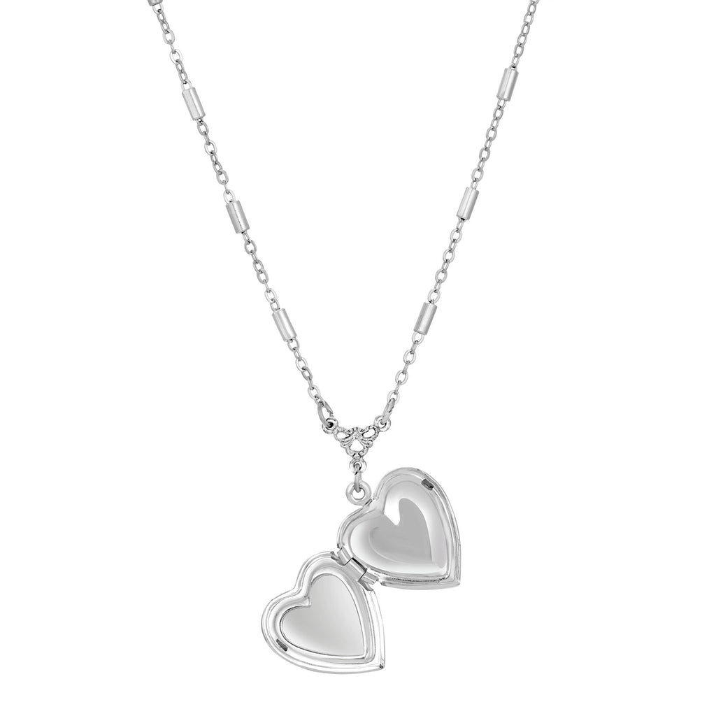 Opened Horse Heart Locket Necklace 16 Inch