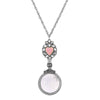 1928 Jewelry Pink Heart Magnifying Glass Necklace 28