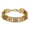 1928 Jewelry Meso Round Intricate Filigree Link Bracelet