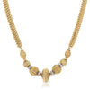 1928 Jewelry Corrugated Bead Crystal Accent Twisted Link Necklace 15