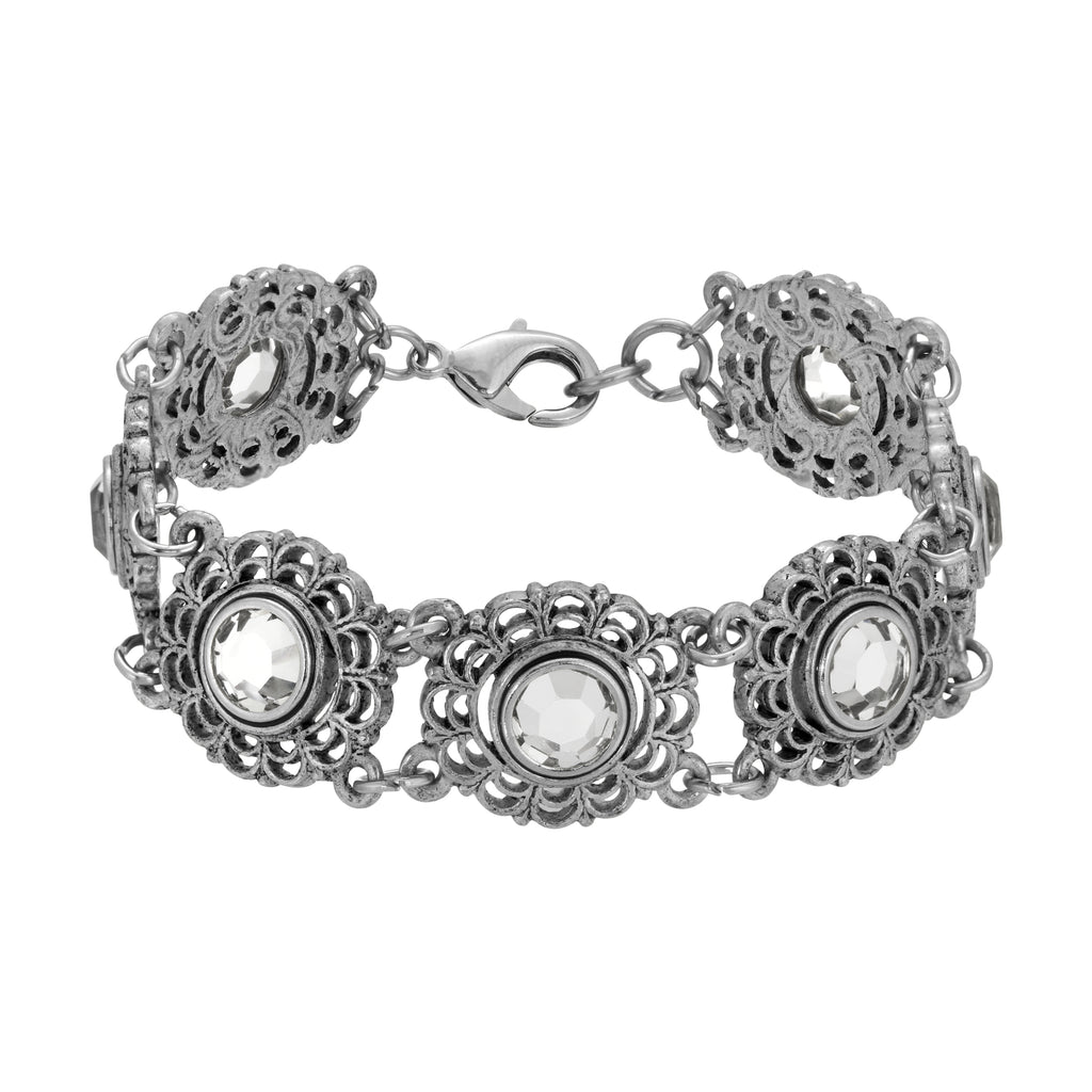 1928 jewelry decoratifs swarovski element crystal link bracelet