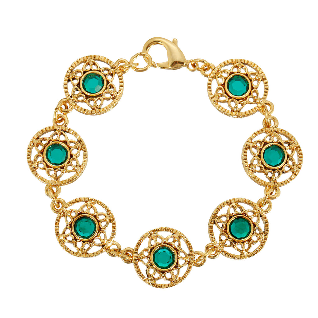 1928 jewelry star disk channel crystal link bracelet 7 25l