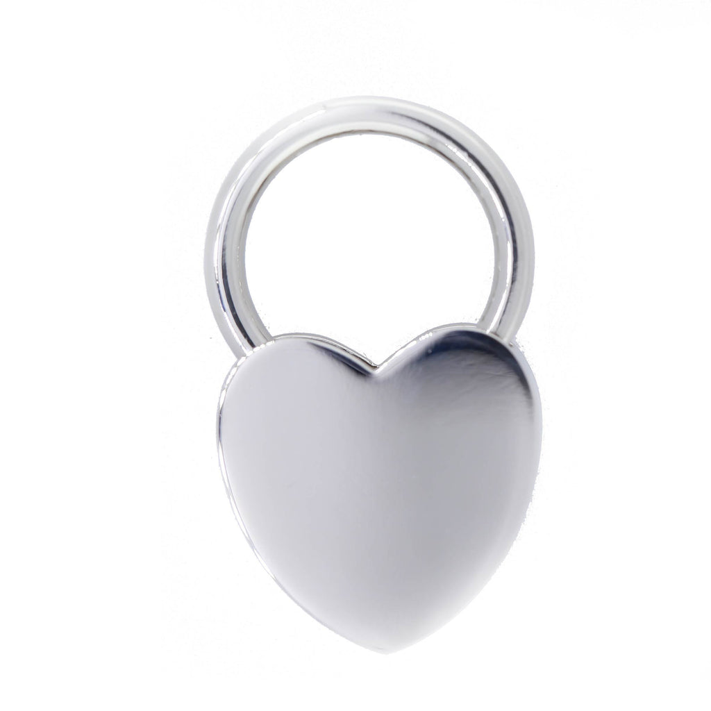 Silver Tone Heart Key Fob