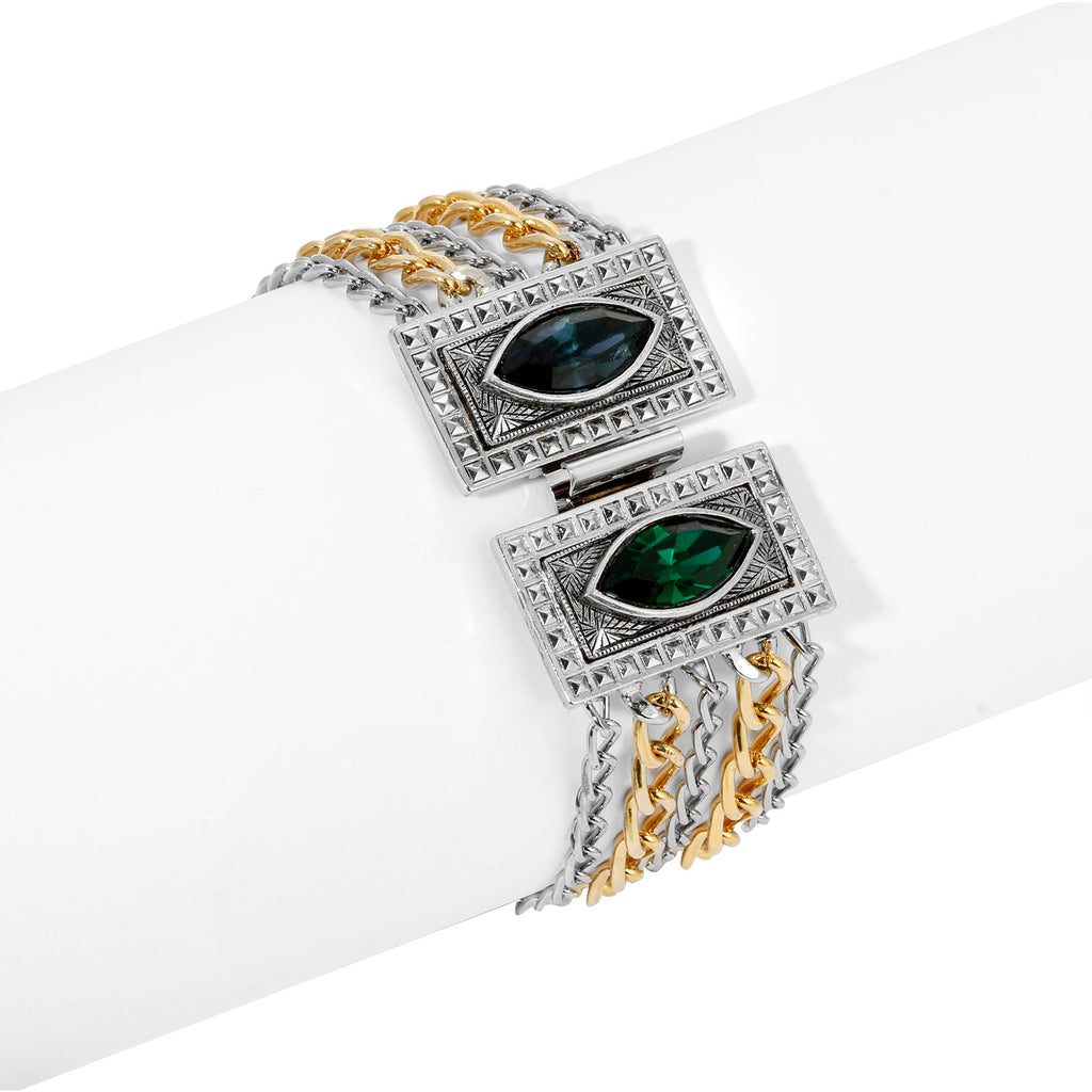 Montana Blue & Emerald Green Chain Bracelet