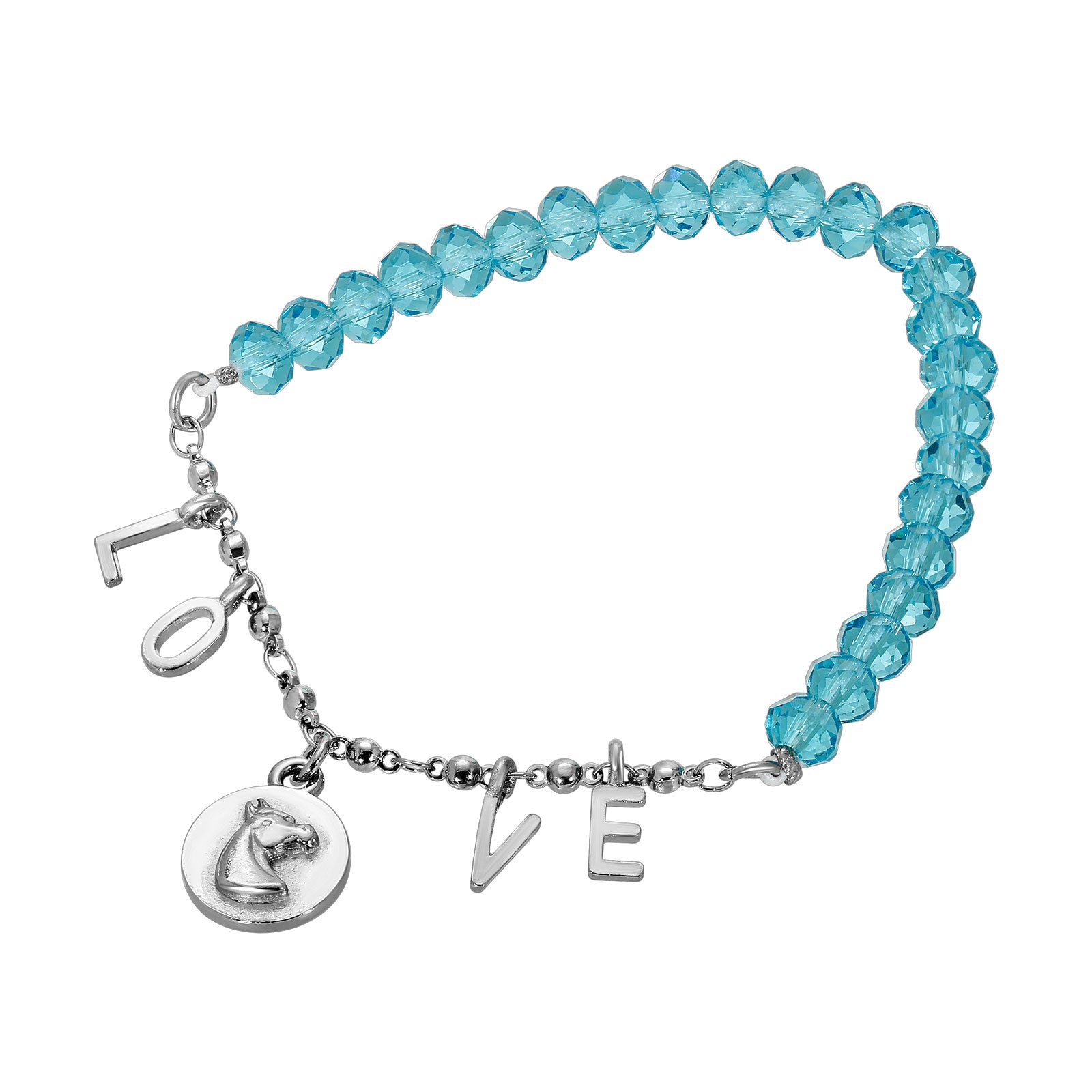 Godmother | Stone Beaded Charm Bracelet | Tiffany Blue Agate – S Design  Jewelry