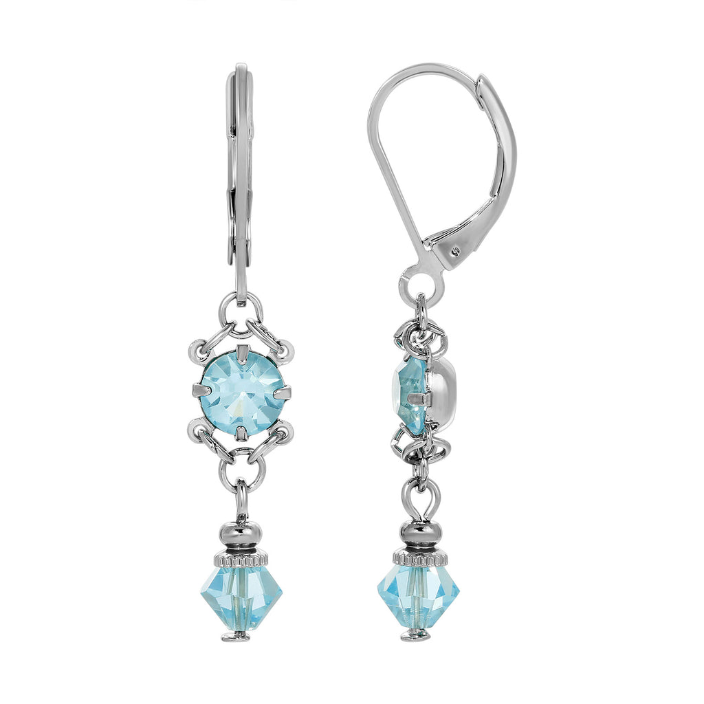 1928 jewelry silberne opulenz ruropean crystal drop earrings
