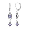 1928 Jewelry Silberne Opulenz European Crystal Dangle Earrings