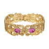 1928 Jewelry Vienna Rose Pink European Crystal Hinge Cuff Bracelet