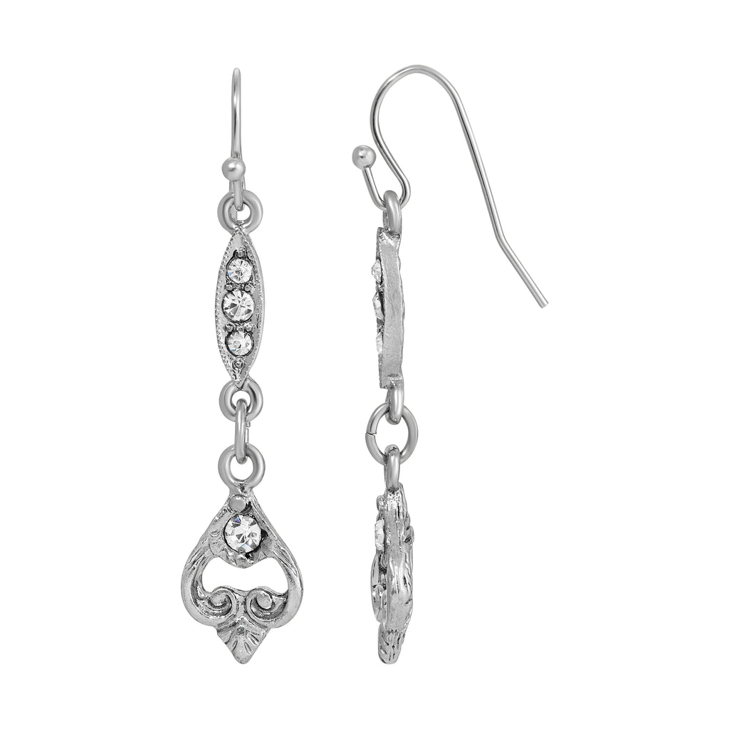 Classic Glam Crystal Drop Vintage Style Earrings