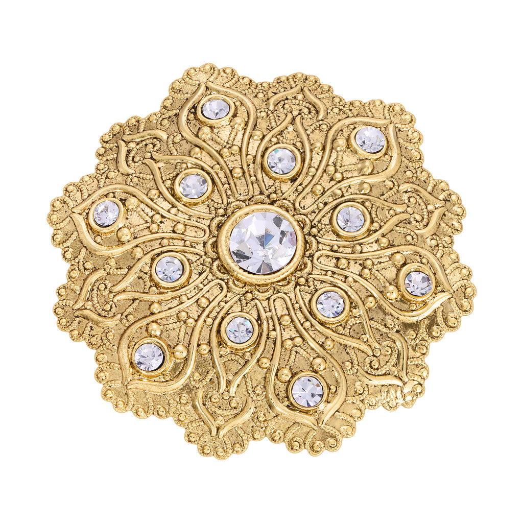 1928 jewelry imperial flower crystal brooch