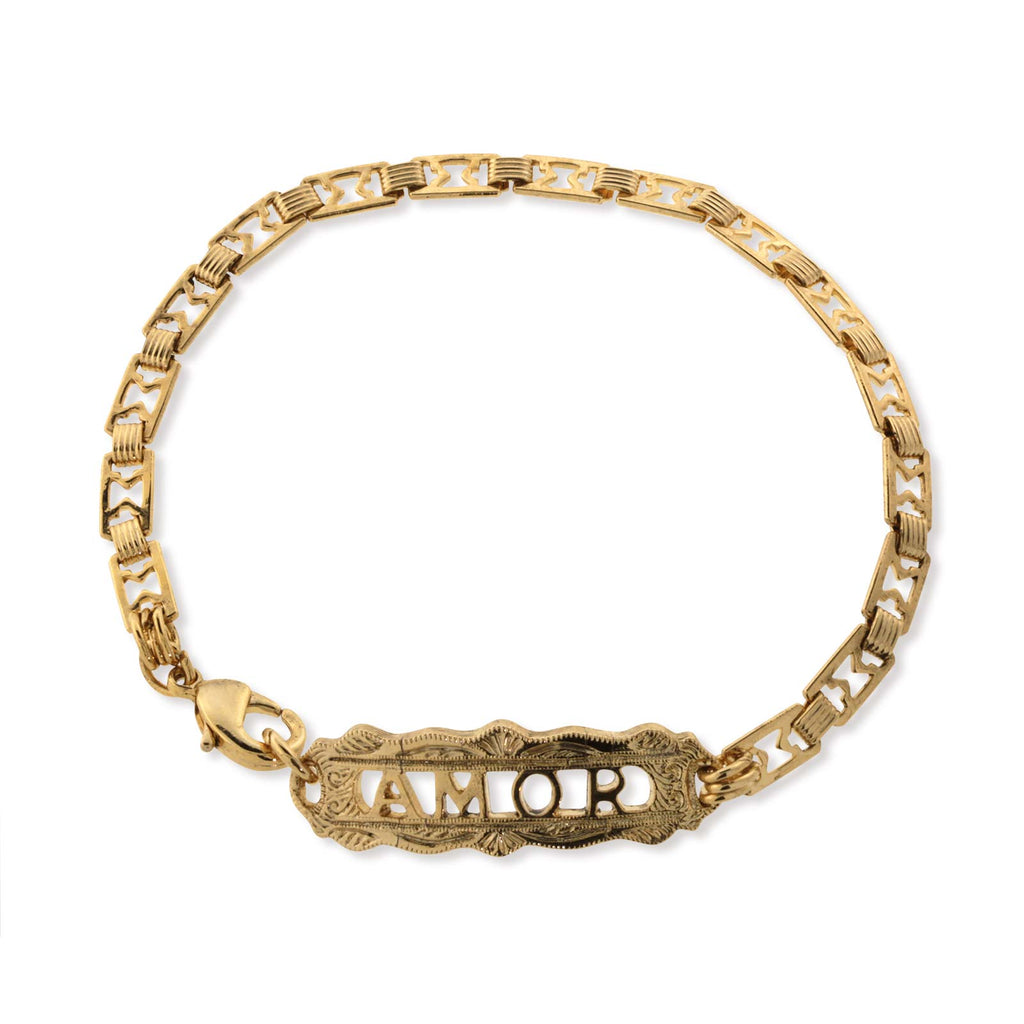 14K Gold Dipped Amor Chain Bracelet