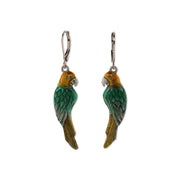 Enamel Parrot Earrings