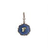 1928 Jewelry Sunburst Blue Enamel Initial Charm