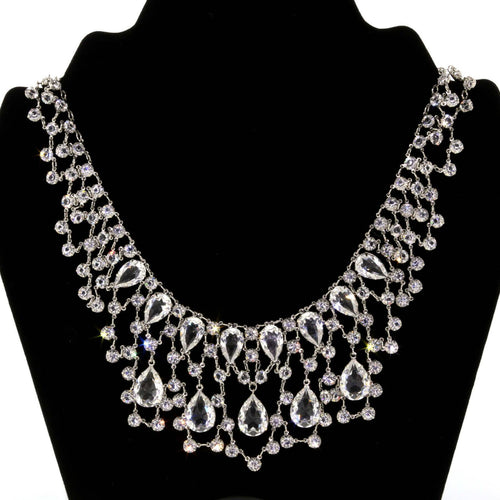 1928 Jewelry Austrian Crystal Statement Bib Necklace 3