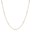 1928 Jewelry White Faux Pearl Cable Chain Necklace 16