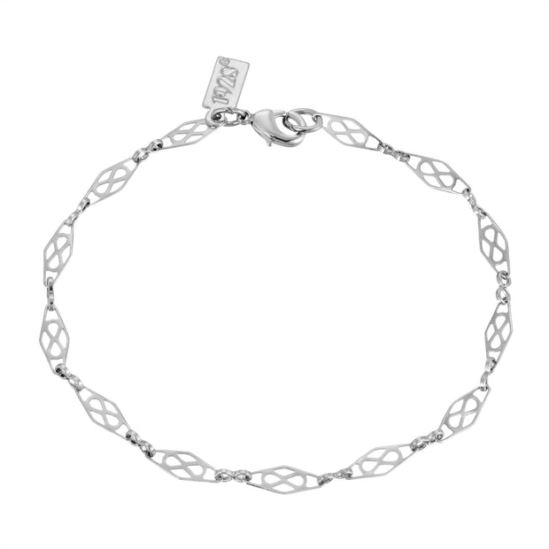 Diamond Design Chain Bracelet 7 Inch