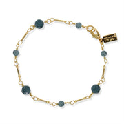 Gold Tone Beaded Chain Bracelet 7