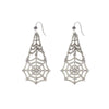 1928 Jewelry Crystal Spider Web Chain Drop Wire Earrings