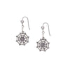 1928 Jewelry Crystal Spider Web Wire Dangle Earrings