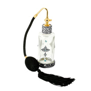 1928 Jewelry Cross Crystal Accent Glass Atomiser Perfume Spray Bottle