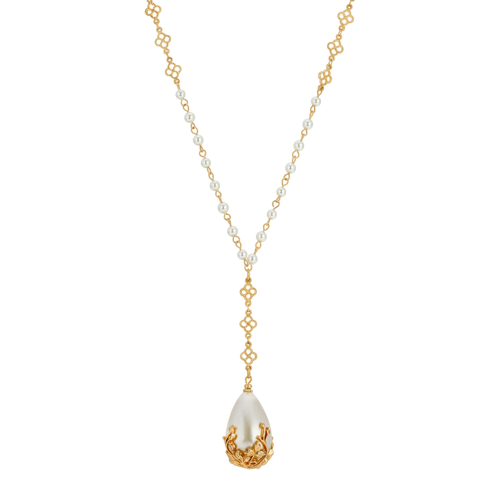 Faux-Pearl Layered Necklace and Earring Set | Monroe & Main